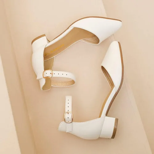 Miniatura 6 de Amoji Zapatos de vestir con correa de tobillo para niñas, zapatos de vestir para fiesta de boda para niños pequeños y grandes 412