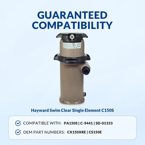 Miniatura 3 de Cartucho de filtro de piscina, tela trilobal resistente de 5 onzas, serie Ultra, compatible con Hayward SwimClear C150S, repuesto para CX150XRE