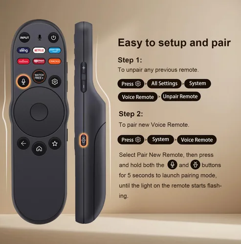 Miniatura 5 de para reemplazo de Smart TV Vizio, para control remoto VIZIO 2019-2024 para Smart TV con control de voz.