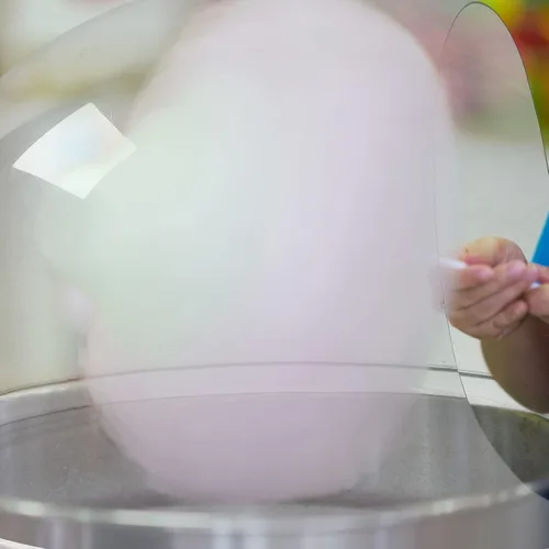 Miniatura 7 de ROVSUN Cubierta de escudo de burbujas para máquina de algodón de azúcar, cúpula de 21 pulgadas para máquina comercial de hilo dental transparente