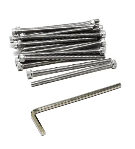 Miniatura 18 de iexcell 25 piezas M4 x 60/65/70/75/3.150 in paso de rosca 0.028 in acero inoxidable 304 cabeza hexagonal Tornillos Tornillos surtido Kit