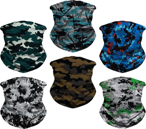 Miniatura 28 de Polaina para el cuello para hombres y mujeres, bandana para la cabeza, bufanda para la cara, cubrebocas, calentador, pasamontañas, sin costuras