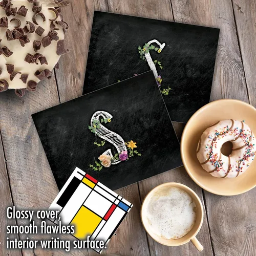 Miniatura 5 de The Best Card Company - 10 tarjetas de notas en blanco surtidas de letra S inicial, papelería personal con monograma floral con sobres a granel de 4