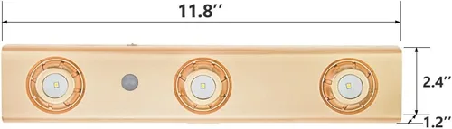 Miniatura 9 de LUXSWAY Luz LED con sensor de movimiento, luces debajo del gabinete, funciona con pilas, luz de toque manual de encendido/apagado con cabezales