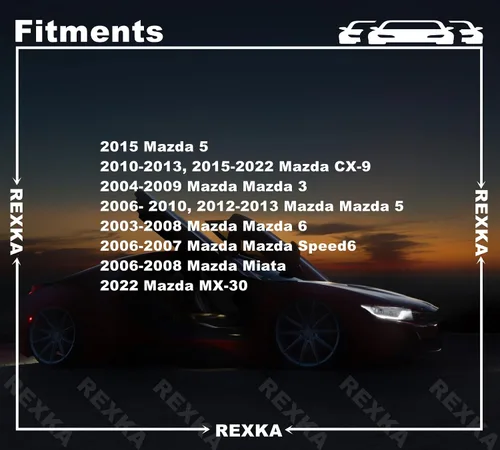 Miniatura 4 de Rexka 10pcs Mazda Trim Panel Clips Sujetador Remache GJ6R-68-ABX para Miata, RX-8, CX-9, 3, 5, 6, Speed6