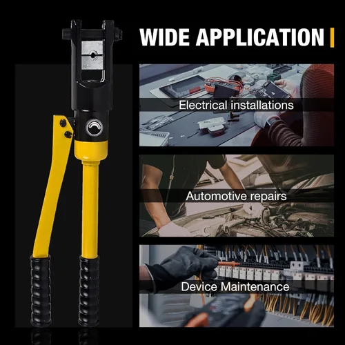 Miniatura 6 de Herramienta de prensado hidráulico 14T 6AWG-500MCM Herramienta de prensado de cables de 0.87 pulgadas Carrera hidráulica Lug Crimper eléctrico