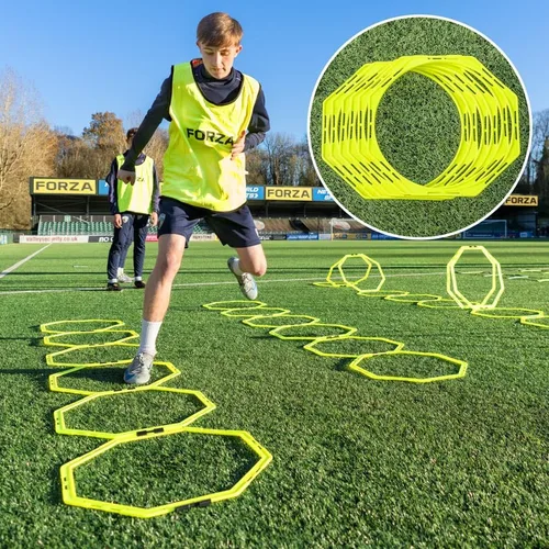 FORZA Anillos octa de entrenamiento de agilidad [Pack de 6] | Equipo de entrenamiento de fútbol | Juego de anillos de agilidad multideporte | Equipo