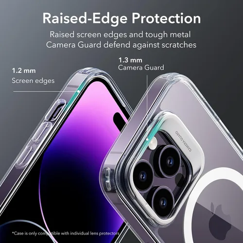 Miniatura 5 de ESR Funda para iPhone 14 Pro Max, Compatible con MagSafe, Funda Transparente para Teléfono con Soporte Stash Integrado para iPhone 14 Pro Max
