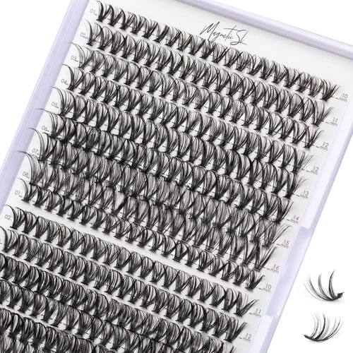 Miniatura 8 de Extensiones de pestañas en racimo 72, pestañas postizas, extensiones de pestañas reutilizables, para colocar uno mismo, aspecto natural, mezcla