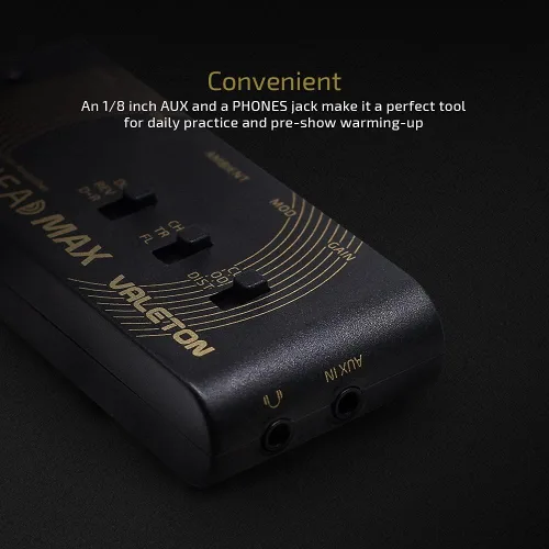 Miniatura 4 de Valeton Rushead Max - Amplificador de auriculares portátil para guitarra y bajo USB, cargador USB, para dormitorio, multiefectos