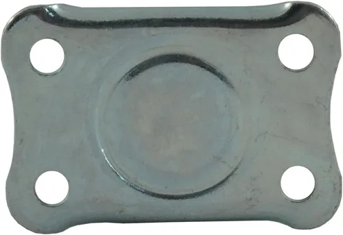Miniatura 6 de Rueda de rodaja de goma resistente con placa superior rígida no giratoria - 2 pulgadas - capacidad de carga de 125 libras