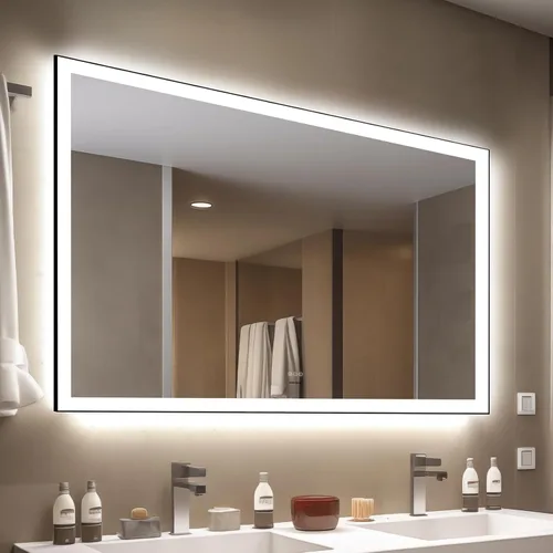 Miniatura 14 de Espejo de baño LED de 24 x 32 pulgadas con luces – antiniebla, regulable, retroiluminado e iluminado frontalmente, espejo de tocador iluminado