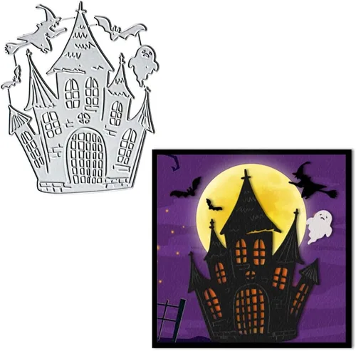 Miniatura 7 de Juego de troqueles de momia de Halloween para hacer tarjetas, juegos de troqueles de corte de murciélagos de Halloween, 31 de octubre, plantillas