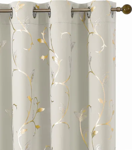 Miniatura 61 de BUHUA Cortinas Opacas de 63 Pulgadas de Largo, 2 Paneles con Aislamiento Térmico, Tratamiento de Ventana para Dormitorio, Cortinas Oscurecedoras