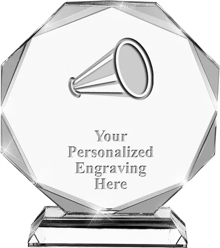 Miniatura 21 de Premio de cristal personalizado de 6.75 pulgadas con grabado - Premios de trofeos personalizados