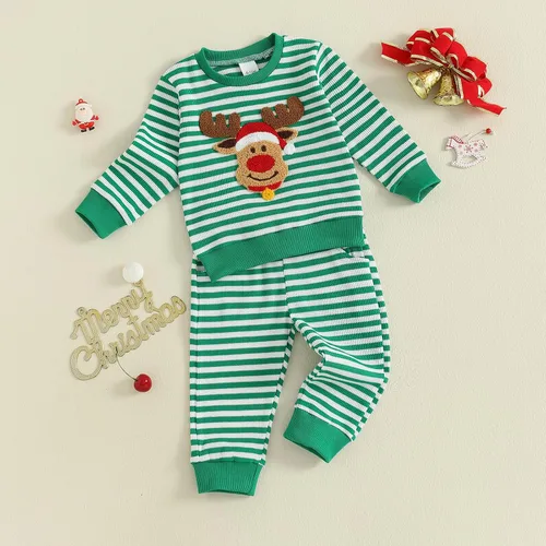 Miniatura 11 de Conjunto de camisa larga y divertida para bebé niño y niña, ropa de primera Navidad, 6, 12, 18, 24 meses, 2T