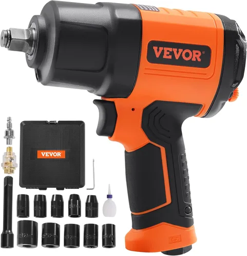 Miniatura 11 de VEVOR Llave de Impacto Neumática, Pistola de Impacto Neumática de Transmisión de 3/8 Pulgadas, Hasta 690 ft-lbs de Torque de Aflojamiento