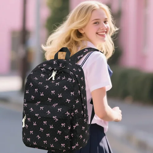 Miniatura 66 de Bluboon Juego de mochila para adolescentes, mochila escolar para niñas, lonchera y lápices, bolsas para estudiantes, 3 en 1, rosa-3 juegos, Escuela