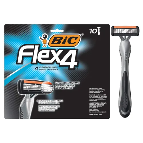 Miniatura 7 de BIC Flex 4 - Rastrillos para afeitar desechables de 4 hojas, 10