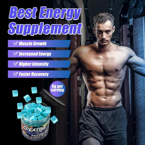 Miniatura 3 de Gomitas de monohidrato de creatina, 0.23 onzas, 120 unidades de constructor muscular para hombres y mujeres, suplemento de preentrenamiento