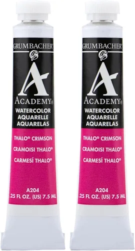 Miniatura 23 de Grumbacher Academy - Pintura de acuarela, 0.25 onzas, tono medio rojo cadmio (A029)