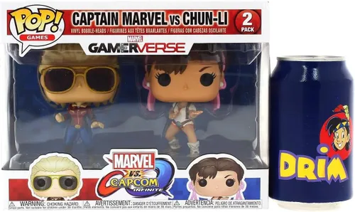 Miniatura 6 de Funko POP! TV: Marvel Vs Capcom - Figura coleccionable de Captain Marvel Vs Chun-Li