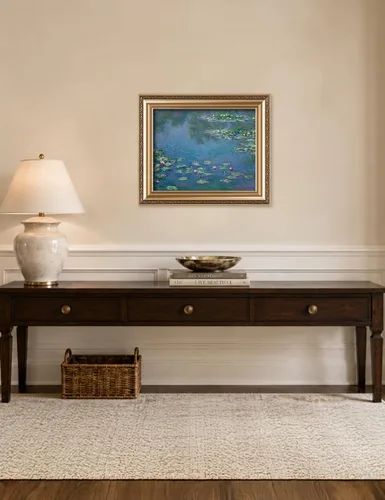 Miniatura 2 de IPIC - Reproducción artística de los lirios de agua de Claude Monet 1906, impresiones giclée coinciden con el marco dorado clásico, arte de pared