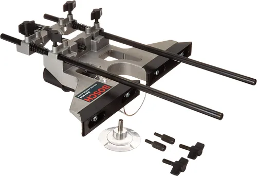 Miniatura 2 de Bosch RA1151 – Pasador y cono de centrado de la sub-base de la rebajadora con guía lateral de rebajadora de lujo Bosch con campana de extracción