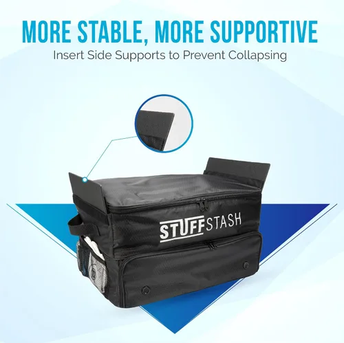 Miniatura 3 de STUFFSTASH Organizador de maletero de golf para automóvil, rígido, no se derrumba, compartimento ventilado para zapatos, divisores ajustables