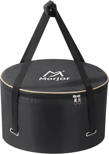 Morjor Bolsa para horno holandés de 14 pulgadas, bolsa de transporte con correas cruzadas interiores adicionales y 2 bolsillos