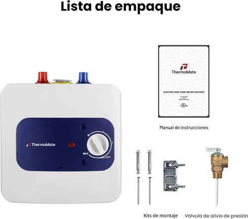 Miniatura 8 de ThermoMate Calentador de agua eléctrico con mini tanque, 1.32 galones, pequeño calentador de agua debajo del fregadero para punto de uso, agua