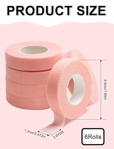 Miniatura 3 de 6 rollos de cinta médica de microporos para extensión de pestañas, cinta adhesiva de tela para suministro de extensión de pestañas