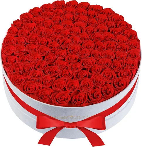 Miniatura 22 de Perfectione Roses 27 Rosas en una Caja, Rosa del Día de la Madre, Flores Preservadas para Ella, Flores para Entrega, Regalos de Cumpleaños