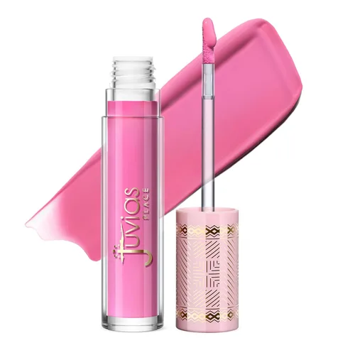 Juvia's Place Smoothie Lip Gloss Pink Velvet - Brillo de labios crema hidratante con tonos rosa y malva - Brillos voluminosos no pegajosos - Brillo
