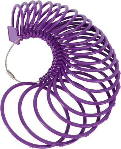 Happyyami Anillo de medición de pulsera, herramienta portátil de medición de joyería para medición precisa del tamaño del brazalete en casa y uso