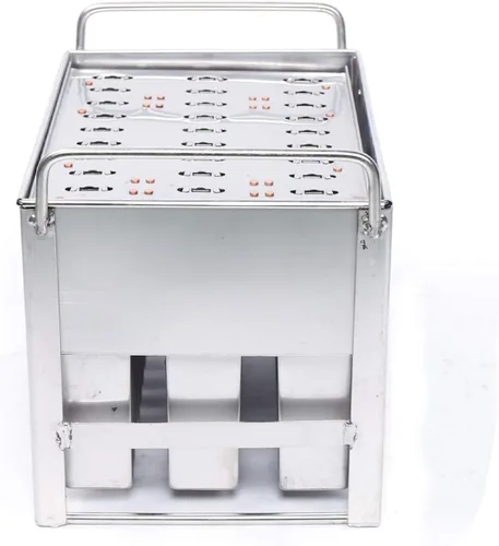 Miniatura 4 de 30 moldes de acero inoxidable congelados para helados helados, bandeja para congelador, soporte comercial para palitos de helado de 0.031 in