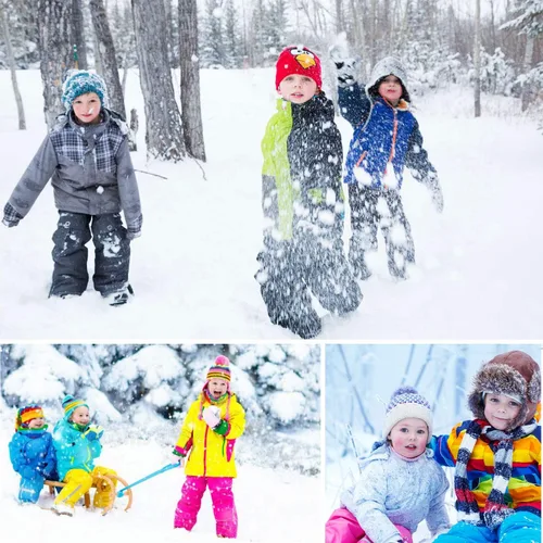 Miniatura 7 de JACKSHIBO Botas de nieve impermeables para niñas y niños (chiquitos y grandes)