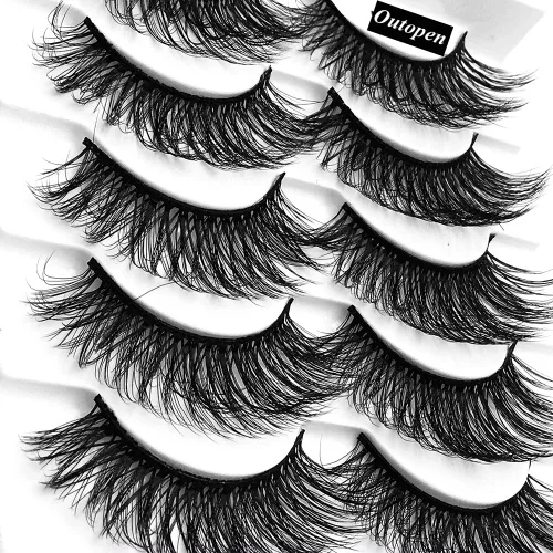Miniatura 7 de Pestañas postizas de visón 3D, pestañas postizas naturales y finas, 0.59 pulgadas, pestañas largas y esponjosas, herramientas de maquillaje de ojos