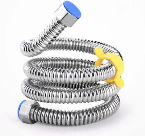 Miniatura 4 de DOITOOL Manguera de calentador de agua corrugado de acero inoxidable de 1/2 pulgada, línea de suministro de agua flexible, resistente a la corrosión