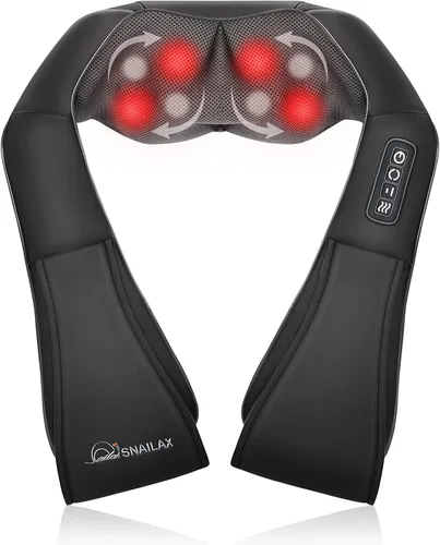 Miniatura 2 de Snailax Masajeador de cuello y hombros Shiatsu y almohadilla térmica Snailax para aliviar el dolor de espalda