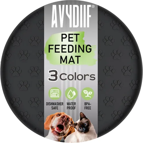 Miniatura 9 de Tapetes de alimentación de mascotas, para alimentos y agua, manteles individuales antideslizantes impermeables para perro y gato, paquete de 2