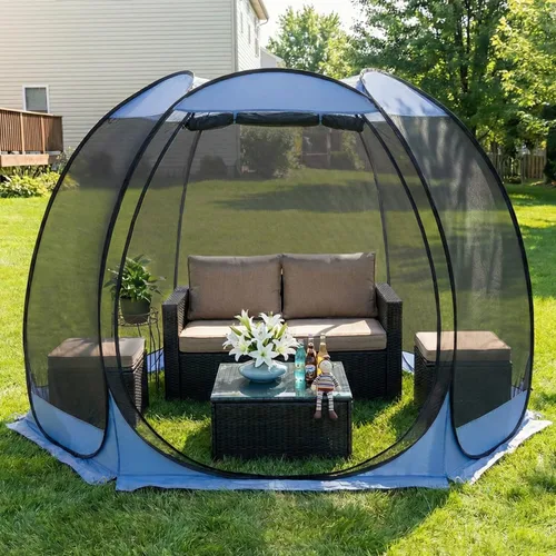 Miniatura 19 de Alvantor Tienda de campaña desplegable para casa, cenador instantáneo al aire libre con mosquitera y protección solar UPF 50+, refugio portátil