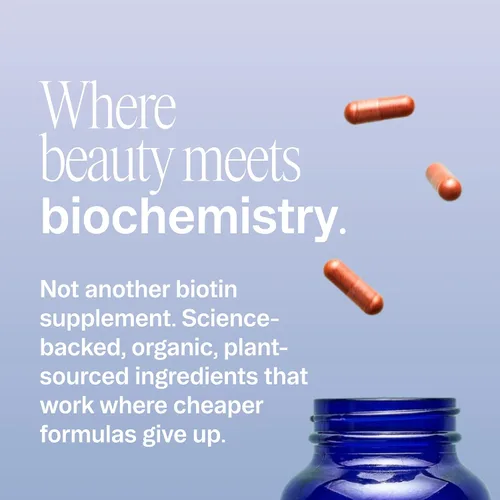 Miniatura 3 de Ora Organic Beyoutiful - Suplemento de belleza con vitaminas B y biotina para un cabello saludable, niacina para la salud de la piel, 60 cápsulas