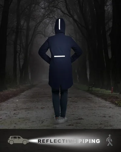 Miniatura 4 de 33,000ft Abrigo de invierno para mujer con capucha, impermeable, chaqueta larga acolchada, resistente al viento, cálido, aislante, para exteriores