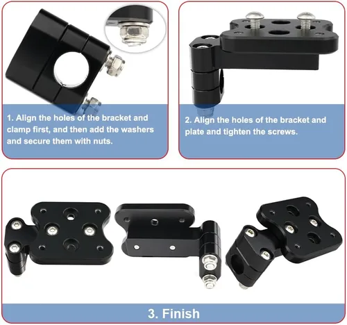 Miniatura 3 de xitomer Soporte GPS de montaje GPS para CFR250L Rally/Grom MSX125 2013-2021 / SV650 99-12 16-21 Montaje de navegador de motocicleta (0.866 in)