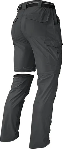 Pantalones de senderismo para hombre, convertibles, con cremallera, ligeros, impermeables, de secado rápido, pesca al aire libre, viajes, safari,