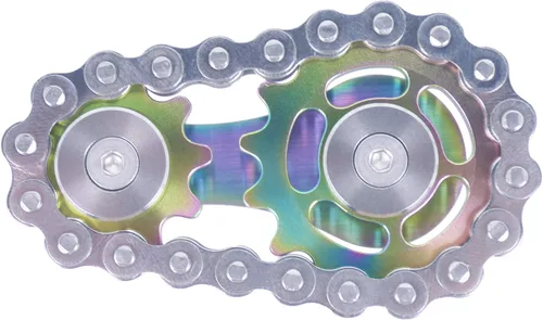 Miniatura 2 de Fidget Spinner, eslabón de cadena de bicicleta Spinner diseño 2 engranajes Figity Spin Finger Games, mecánica duradera de acero inoxidable