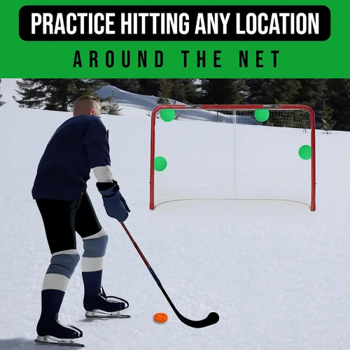 Miniatura 8 de Top Shelf Targets Paquete Combinado con Objetivos de Hockey Magnéticos Duraderos/Objetivos de Portería de Lacrosse, 4 Correas de Sujeción y 4 Discos