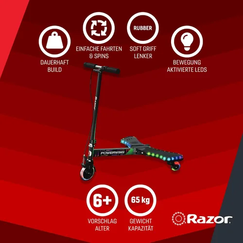 Miniatura 3 de Razor PowerWing - Patinete con ruedas con luz LED para niños mayores de 6 años