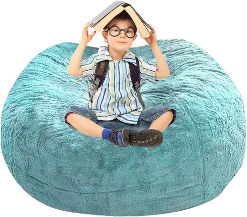 Miniatura 33 de BCU Funda para Silla Puf Ultra Suave Esponjosa de Piel Sintética Falsa Funda para Puf de Felpa Funda para Sillas de Sala de Estar para Adultos